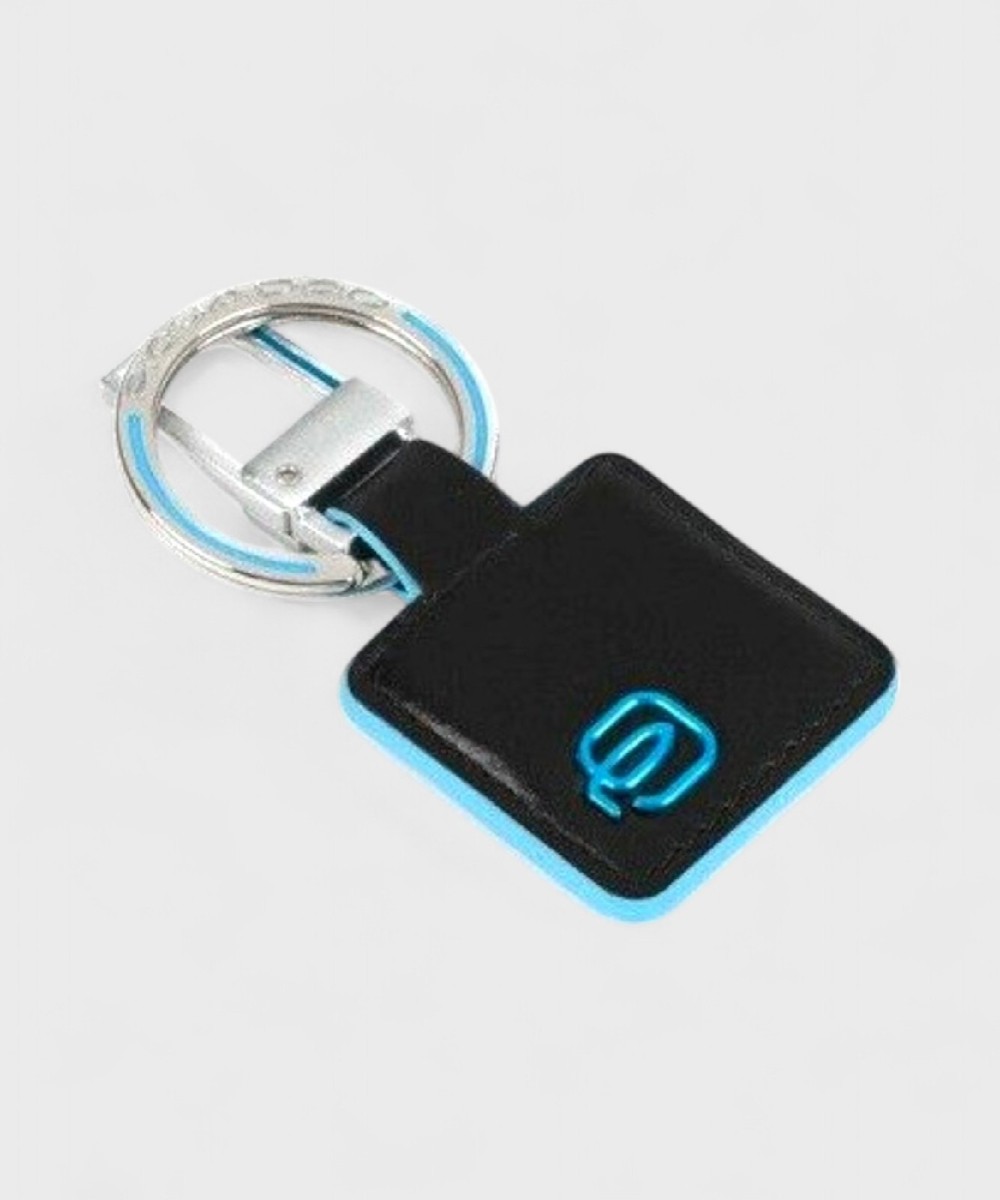 Piquadro Blue Square square key ring, black