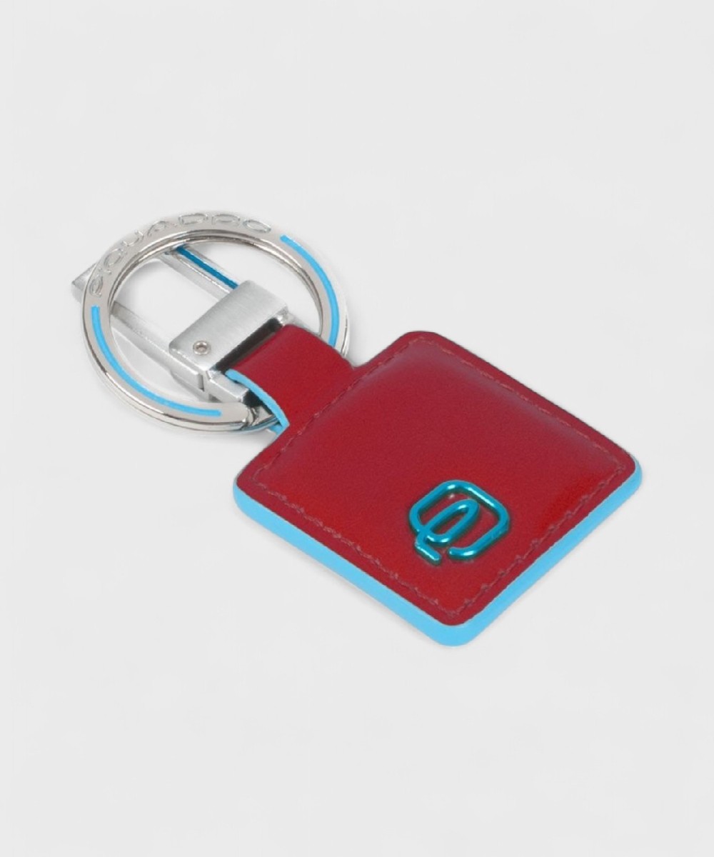Piquadro Blue Square square key ring, red