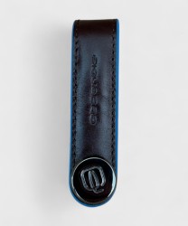 Piquadro Blue Square key ring, mahogany