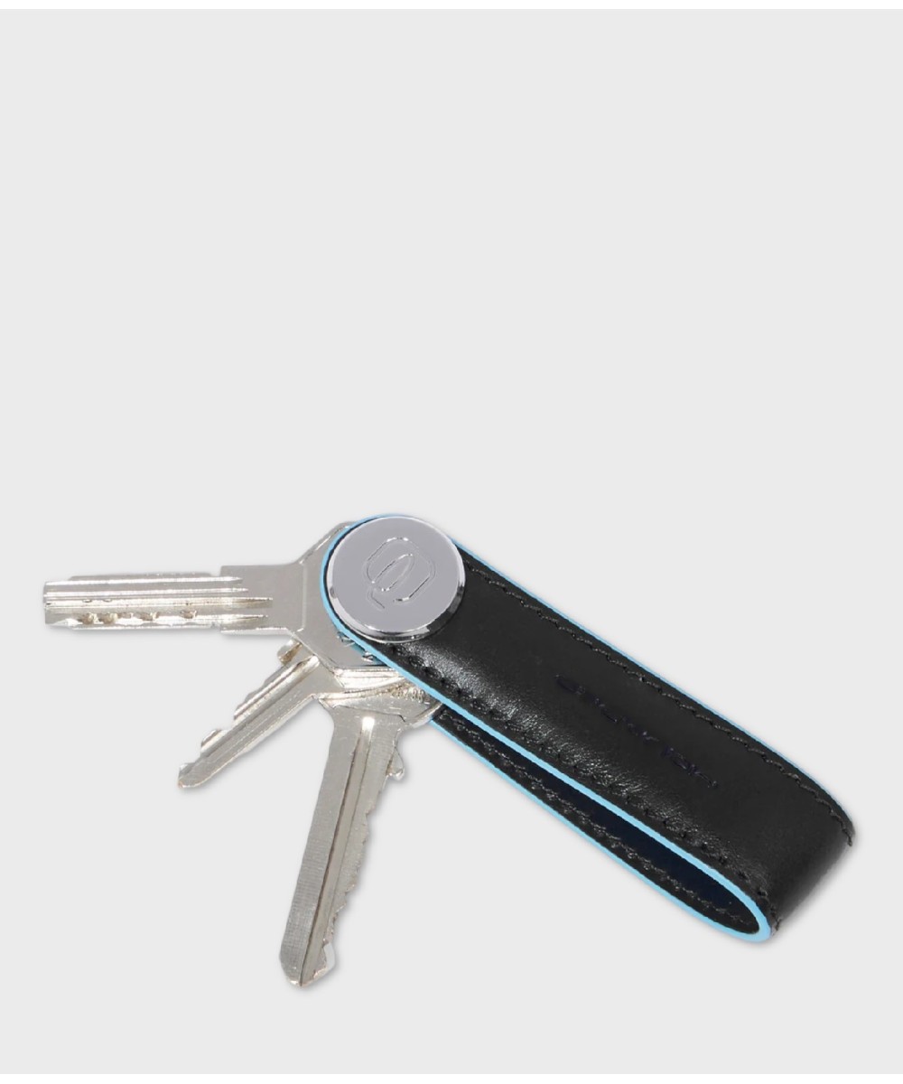 Piquadro Blue Square key ring, black