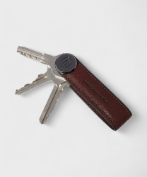Piquadro Black Square key ring, leather