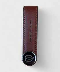 Piquadro Black Square key ring, leather