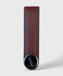 Piquadro Black Square key ring, leather