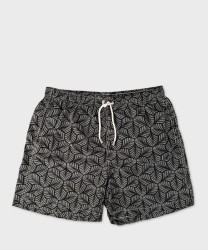 Arcuri costume mare uomo boxer foglie, nero