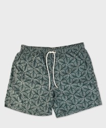 Arcuri costume mare uomo boxer foglie, verde