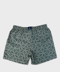 Arcuri men's swim trunks with leaves, green