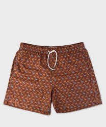 Arcuri men's flamingo boxer swimwear, brown