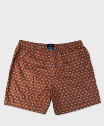 Arcuri men's flamingo boxer swimwear, brown