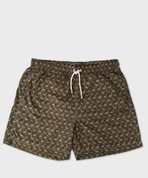 Arcuri costume mare uomo boxer fenicotteri, verde