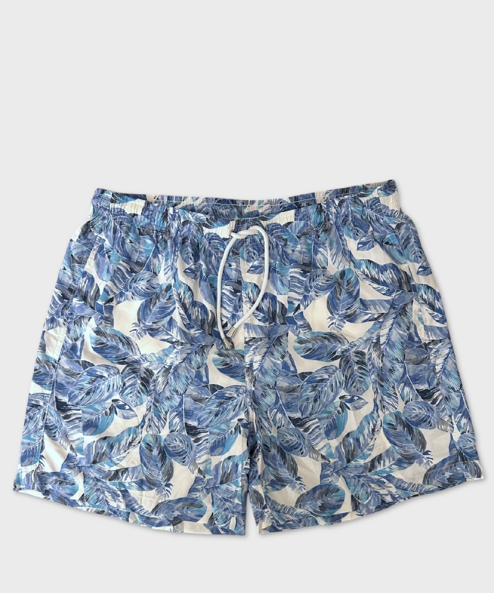 Arcuri men's swimwear boxer palms, light blue