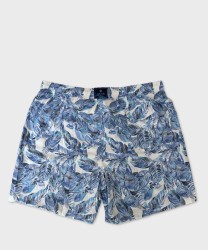 Arcuri costume mare uomo boxer palme, azzurro