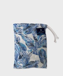Arcuri men's boxer swimsuit with palm trees, light blue