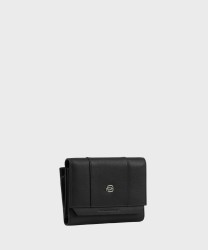 Piquadro Circle portafogli con portamonete in pelle nero