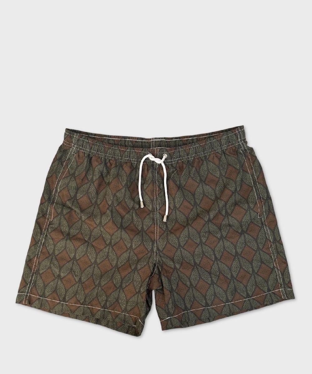 Arcuri men's swimwear boxer jacquard diamonds,...