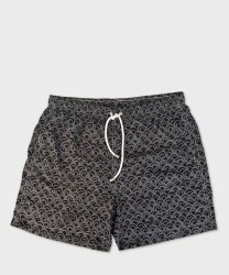 Arcuri costume mare uomo boxer gocce, nero