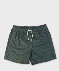 Arcuri costume mare uomo boxer jacquard rombi, verde