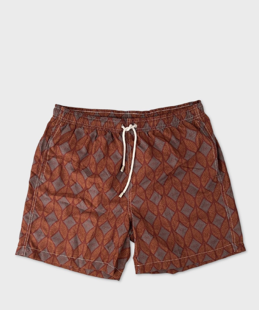 Arcuri men's diamond jacquard boxer swimwear,...
