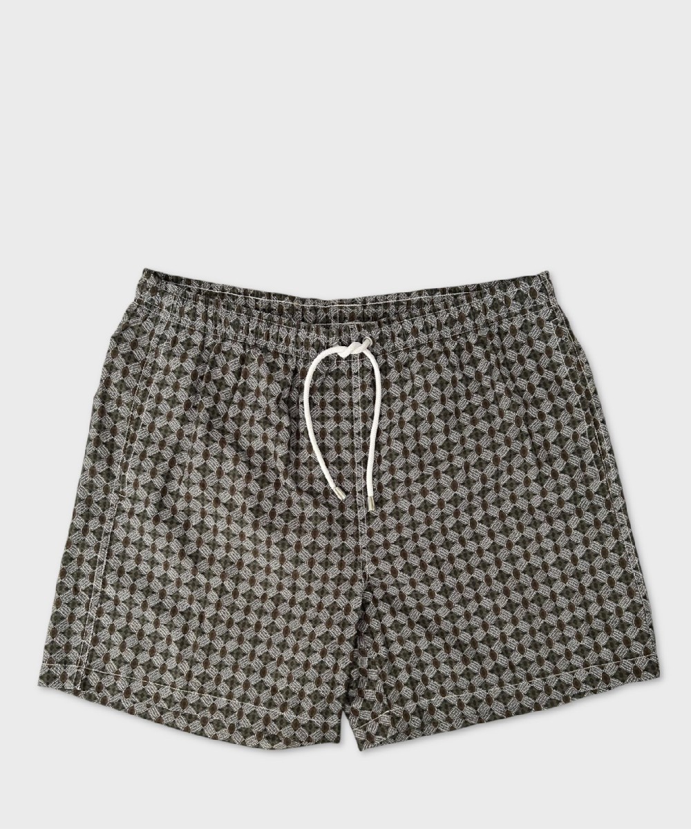 Arcuri costume mare uomo boxer jacquard fiori,...