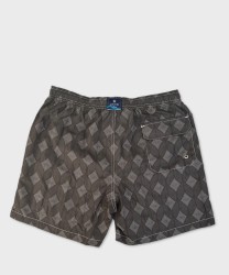 Arcuri costume mare uomo boxer jacquard rombi, nero