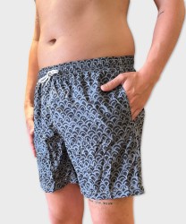 Arcuri costume mare uomo boxer gocce, nero