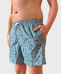 Arcuri costume mare uomo boxer foglie, verde