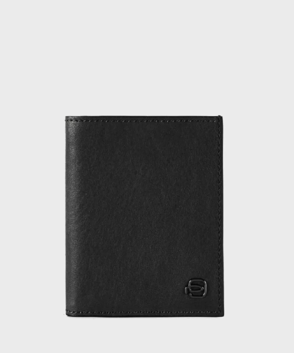 Piquadro Black Square compact wallet 9 cc, black