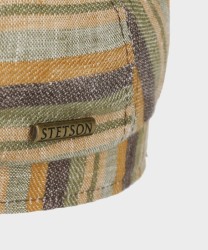 Stetson Driver Sacota coppola in lino Stripe, olive beige