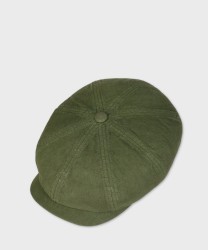 Stetson Hatteras Delave flat cap in organic cotton, forest green