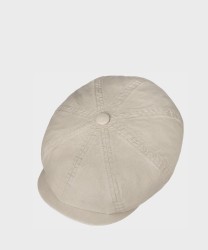 Stetson Hatteras Delave organic cotton flat cap, beige