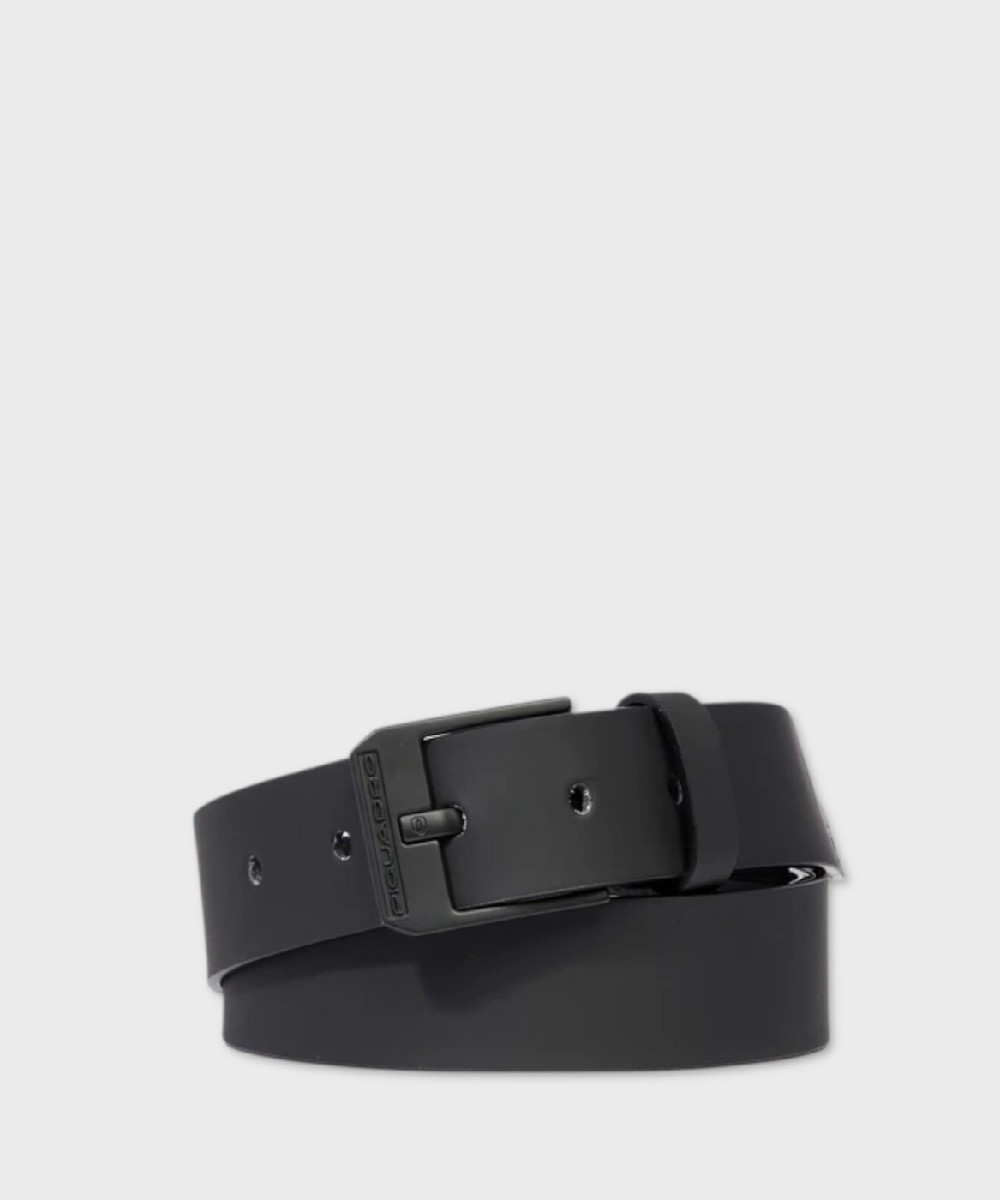 Piquadro Corner C20W belt with buckle, black