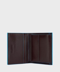 Piquadro Blue Square portafogli con portamonete e 3 cc in pelle