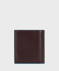 Piquadro Blue Square vertical wallet, coin purse, 3 cc