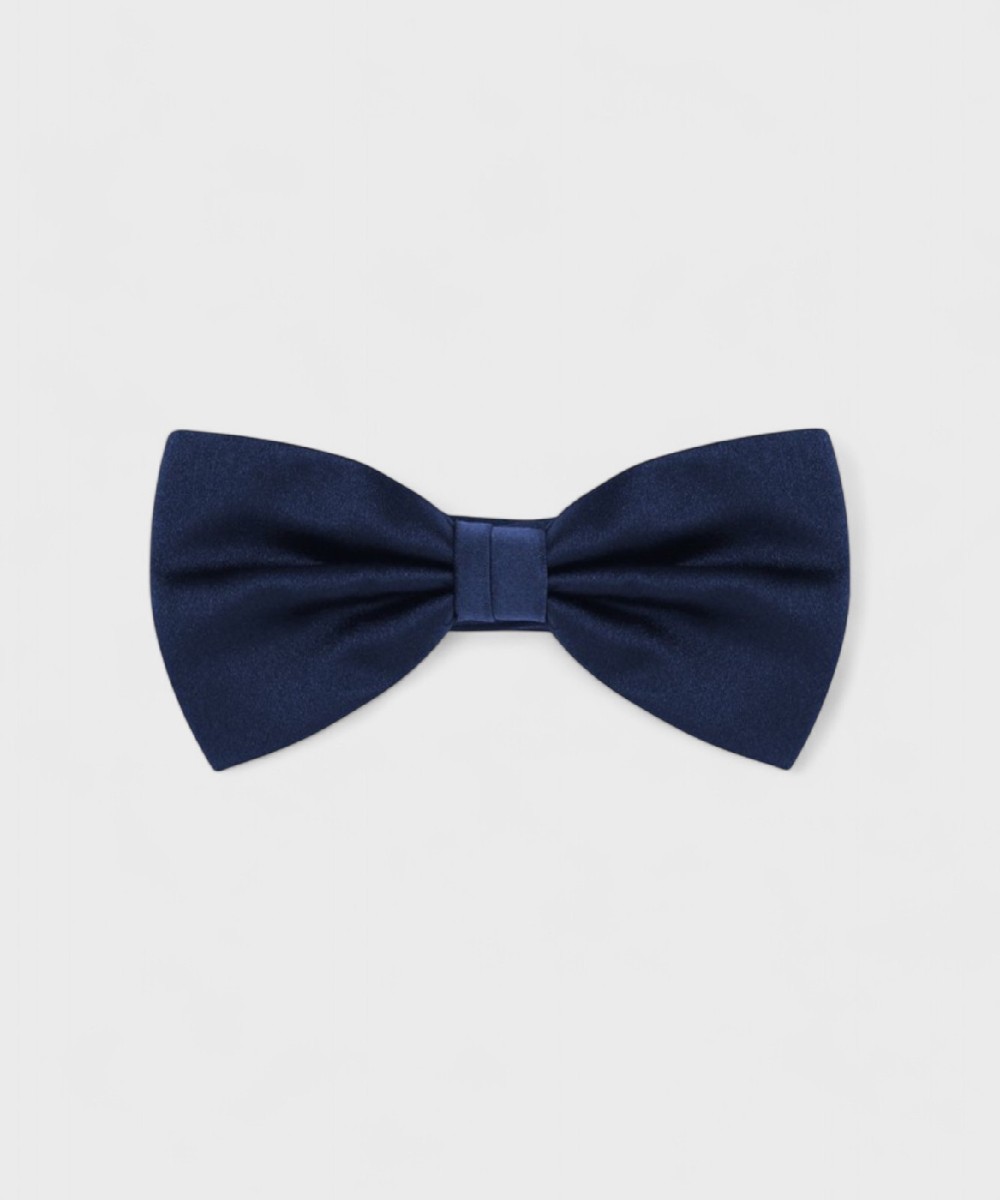 Galise silk bow tie, adjustable sewn knot, blue