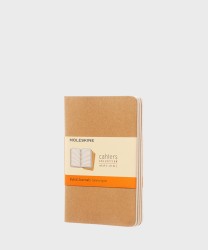 Moleskine Cahier notebook set 3 pocket, hard cover
