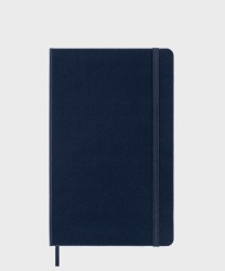 Moleskine Classic notebook, large, blue hard cover, page