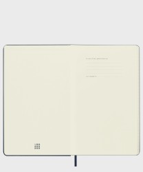 Moleskine Classic notebook, large, blue hard cover, page