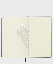 Moleskine Classic notebook, large, blue hard cover, page
