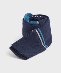 Archive Cats in Parisian Polka Dot Lisle, Midnight Blue