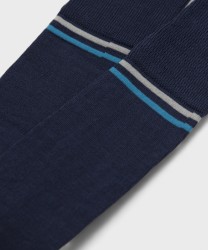 Archive Cats in Parisian Polka Dot Lisle, Midnight Blue