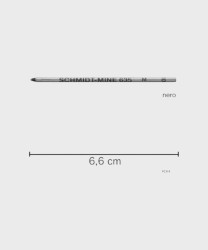 Schmidt S 635 mini refill singolo sfera, punta M, ink nero