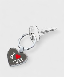Troika Archives Heart Keychain Token, I Love Cat