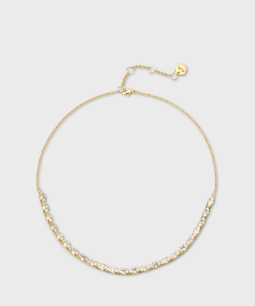 Sodini Crystalline collana corta con filo di...