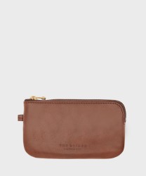 The Bridge Story astuccio portachiavi con zip in pelle marrone