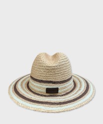 Catarzi Deserto two-tone raffia and straw fedora hat