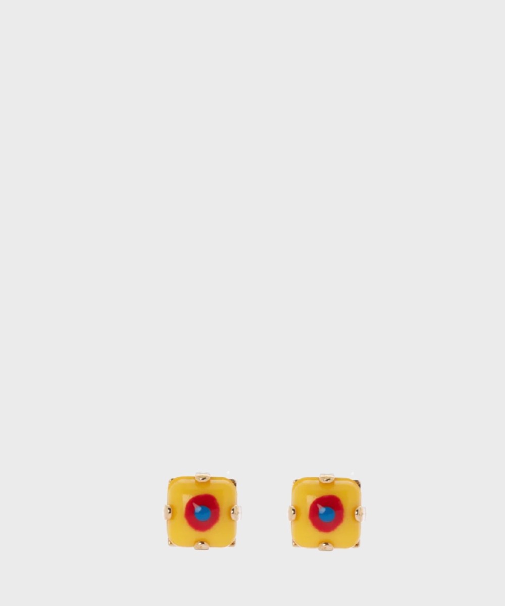 Sodini Partenope yellow stud earrings