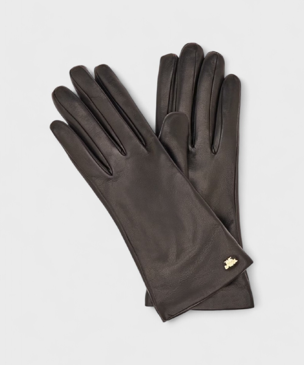 The Bridge Story Women's Leather Gloves, Black