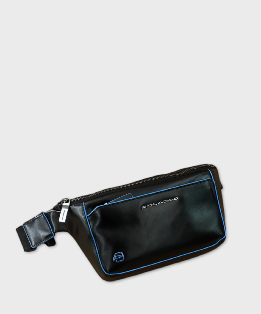 Piquadro Blue Square marsupio in pelle nero