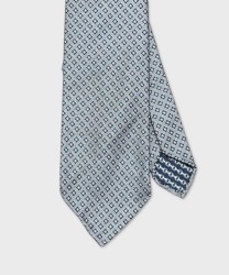 Petronius 1926 three-fold unlined silk tie, mud