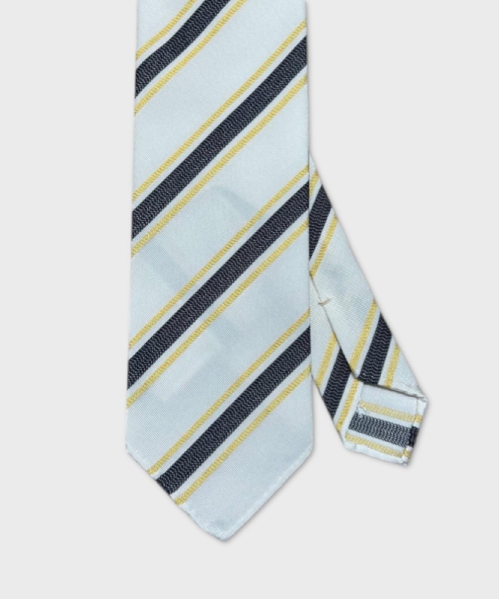Arcuri three fold tie in cotton and silk,...
