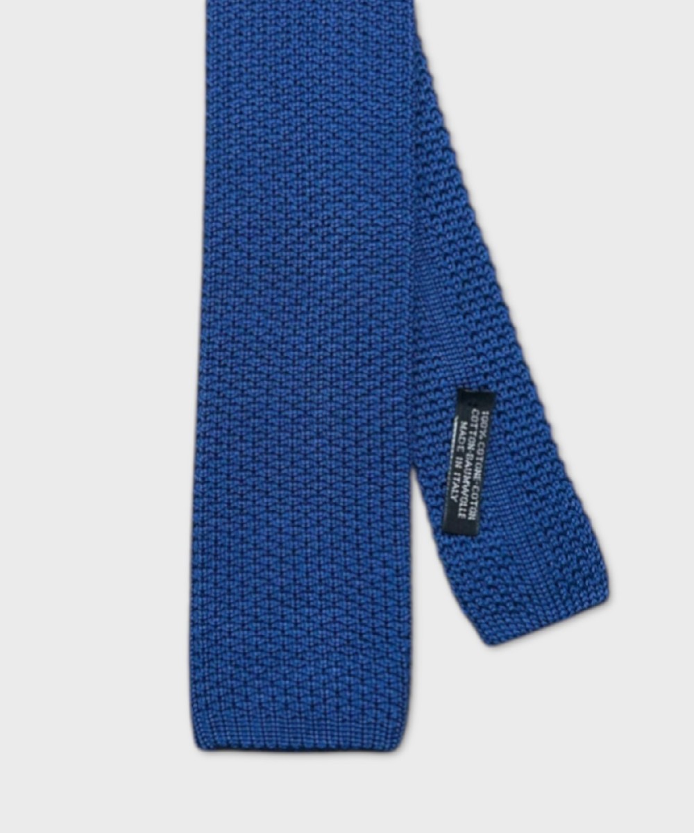 Petronius 1926 wide knit cotton tie, hand sewn,...